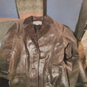 Leather coat